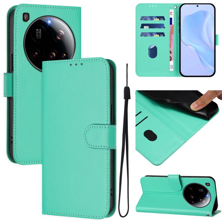 Skin Feel Solid Color Leather Phone Case with Lanyard, For Xiaomi Poco X7 5G, For Xiaomi 15 Ultra