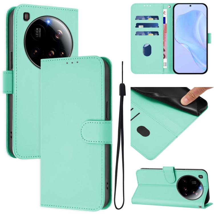 Skin Feel Solid Color Leather Phone Case with Lanyard, For Xiaomi Poco X7 5G, For Xiaomi 15 Ultra