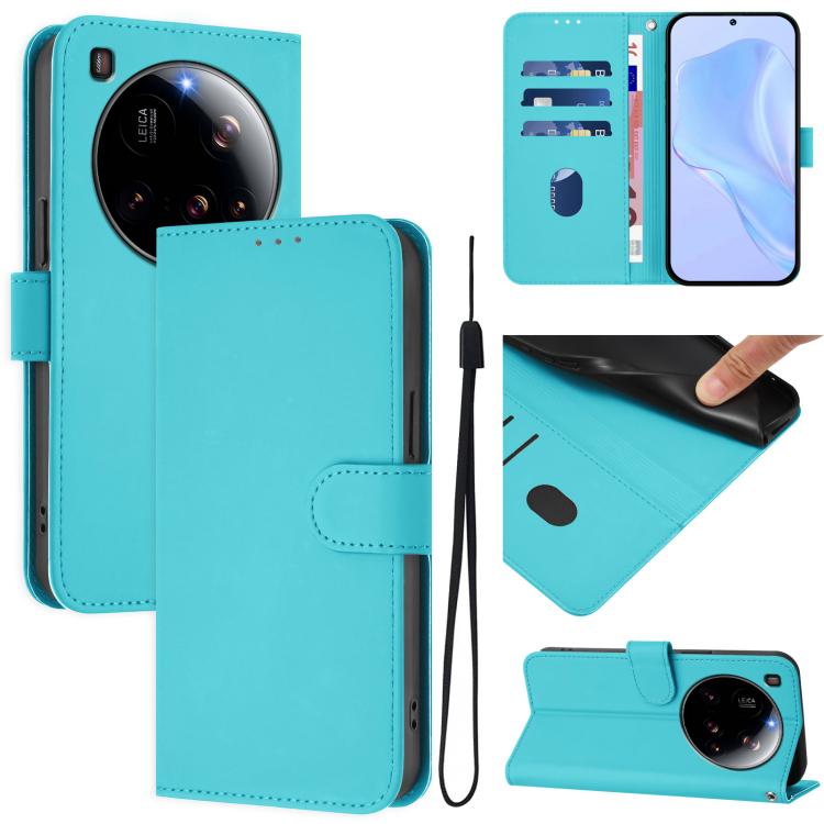 Skin Feel Solid Color Leather Phone Case with Lanyard, For Xiaomi Poco X7 5G, For Xiaomi 15 Ultra