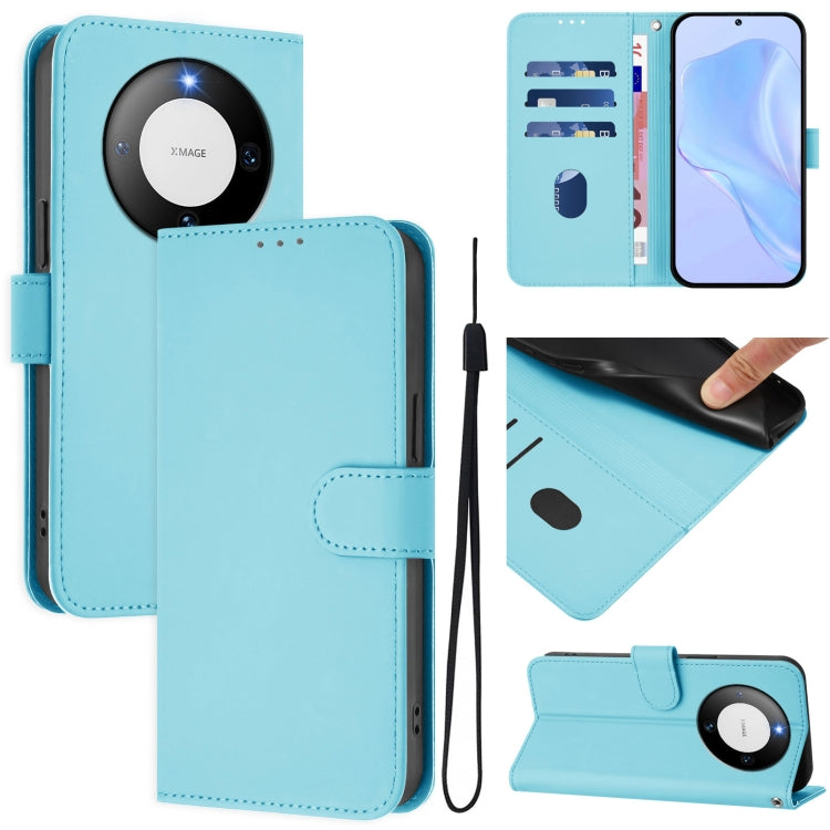 Skin Feel Solid Color Leather Phone Case with Lanyard, For Huawei Mate 60 Pro / 60 Pro+, For Huawei Mate 60