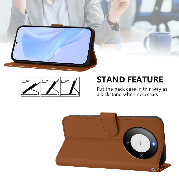 Skin Feel Solid Color Leather Phone Case with Lanyard, For Huawei Mate 60 Pro / 60 Pro+, For Huawei Mate 60