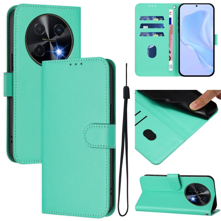 Skin Feel Solid Color Leather Phone Case with Lanyard, For Huawei Pura 70 Pro / 70 Pro+, For Huawei nova 12i 4G