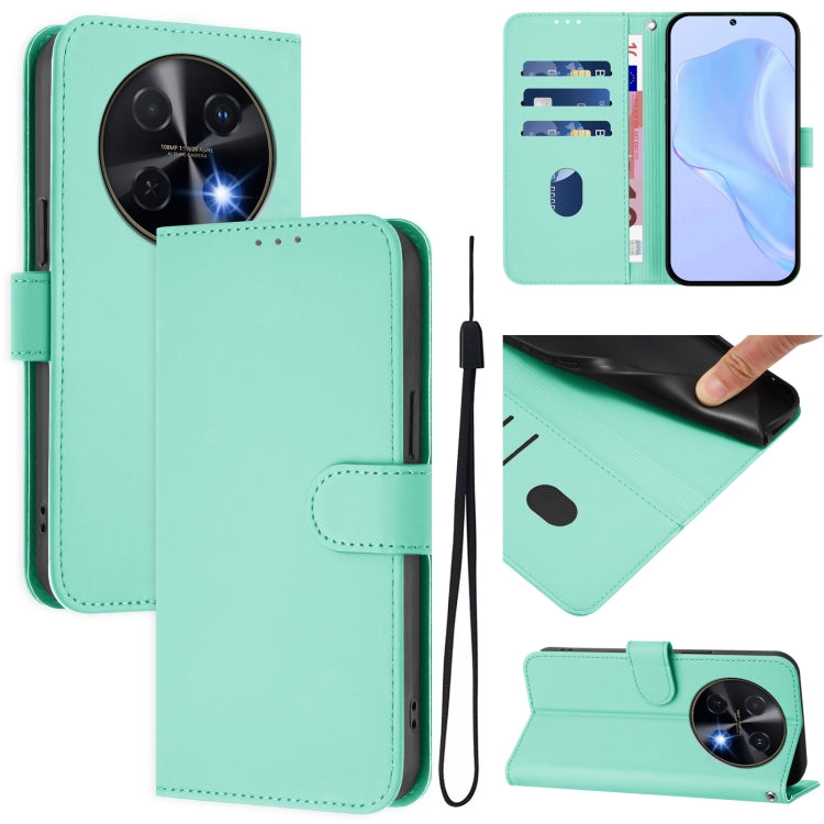 Skin Feel Solid Color Leather Phone Case with Lanyard, For Huawei Pura 70 Pro / 70 Pro+, For Huawei nova 12i 4G