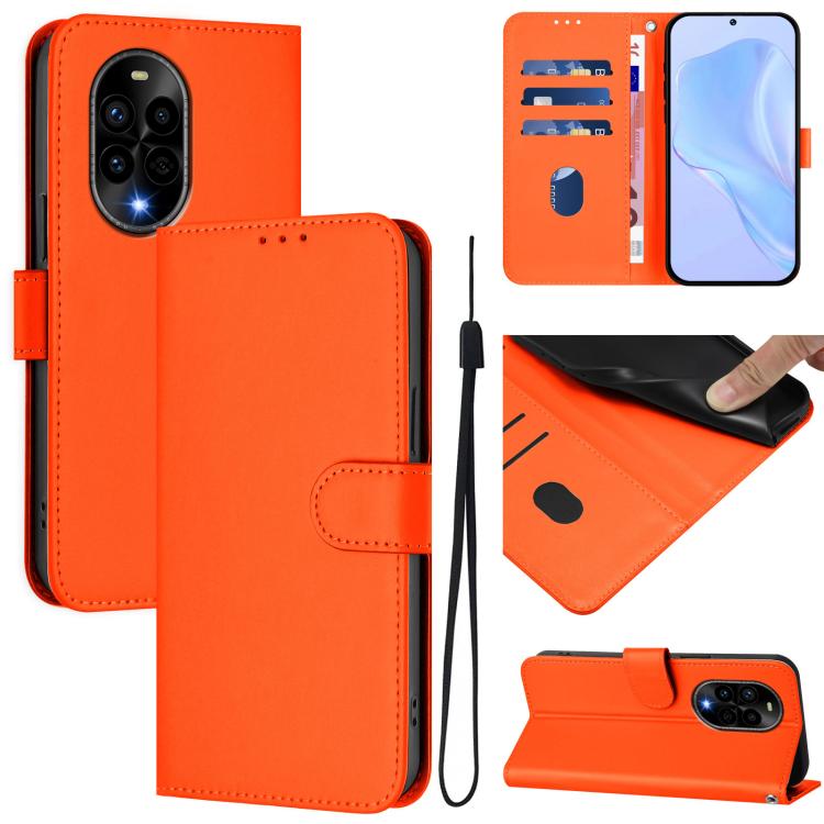 Skin Feel Solid Color Leather Phone Case with Lanyard, For Huawei Nova 13 Pro, For Huawei Nova 13 / Nova 12