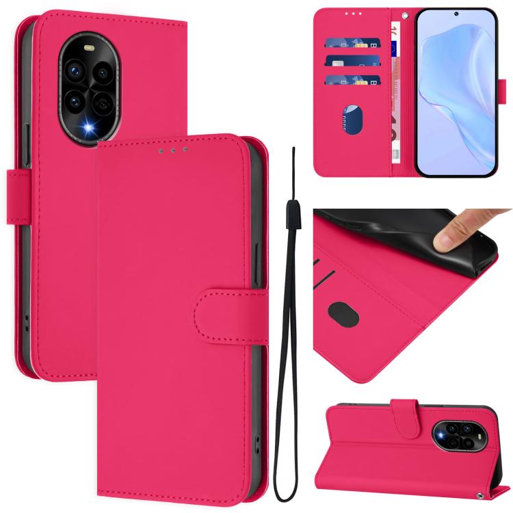 Skin Feel Solid Color Leather Phone Case with Lanyard, For Huawei Nova 13 Pro, For Huawei Nova 13 / Nova 12