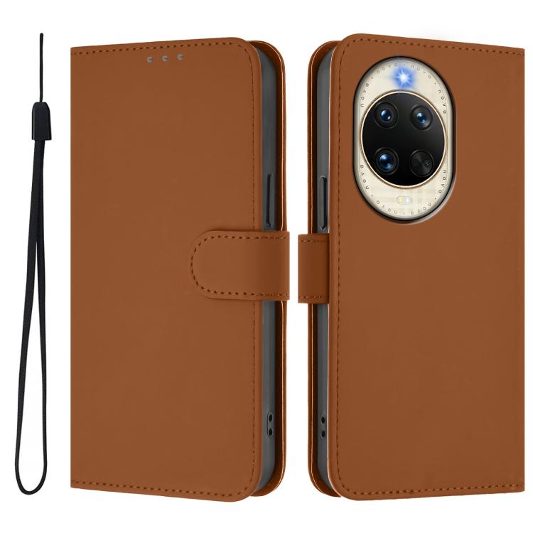 Skin Feel Solid Color Leather Phone Case with Lanyard, For Huawei nova 14, For Huawei nova 16