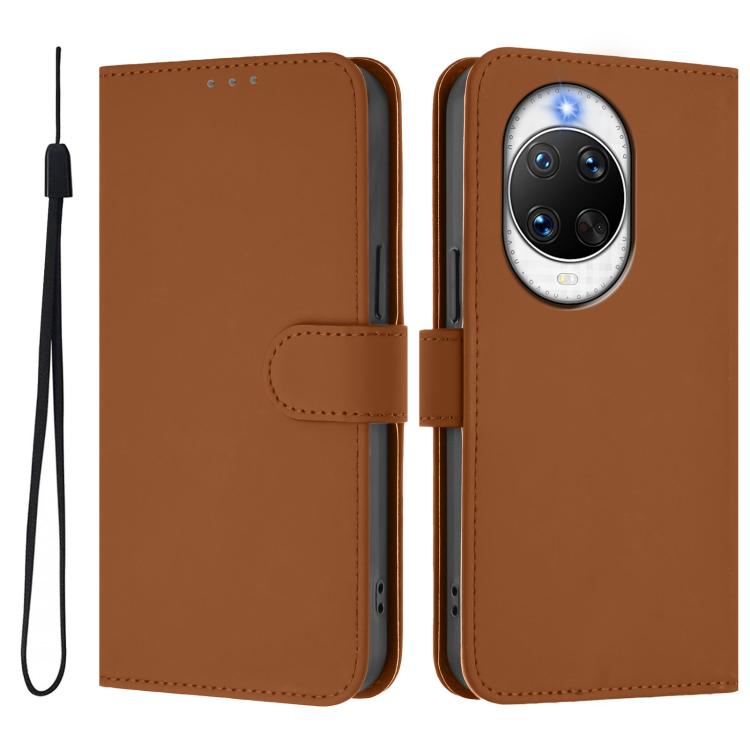 Skin Feel Solid Color Leather Phone Case with Lanyard, For Huawei nova 14 Ultra, For Huawei nova 14 Pro