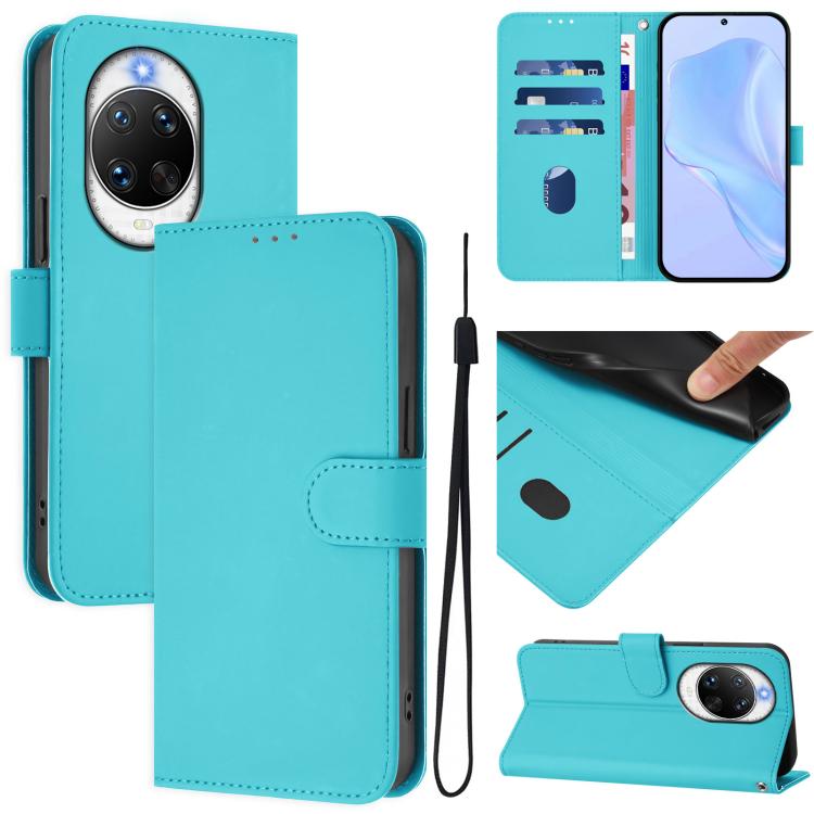 Skin Feel Solid Color Leather Phone Case with Lanyard, For Huawei nova 14 Ultra, For Huawei nova 14 Pro