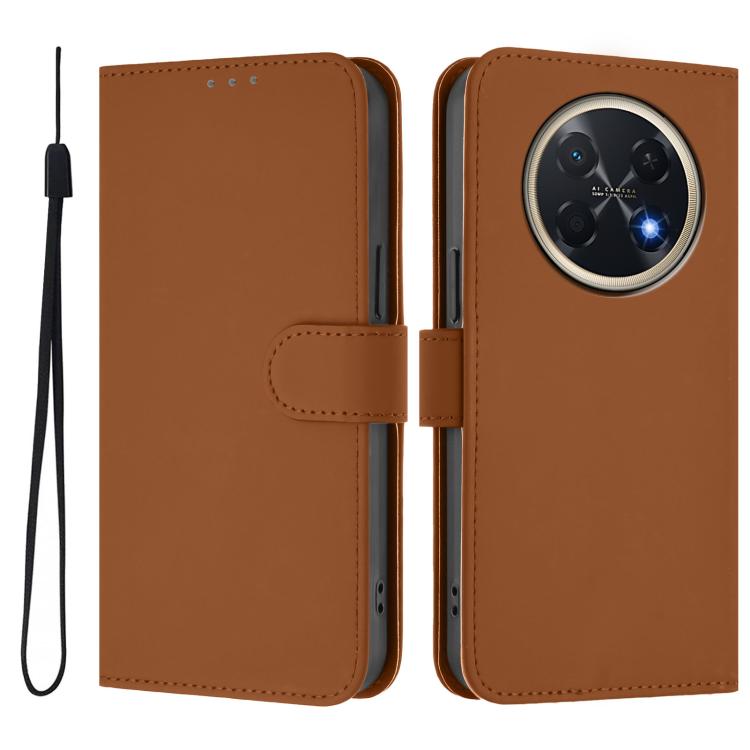Skin Feel Solid Color Leather Phone Case with Lanyard, For Huawei Pura 90 Pro Max 5G, For Huawei Pura 90 Pro 5G