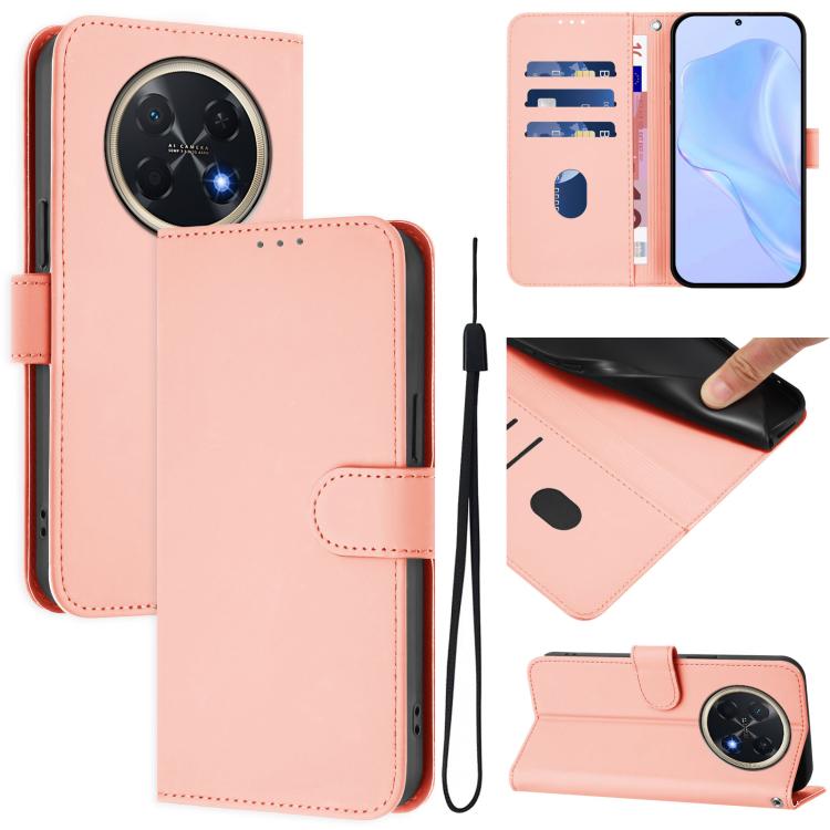Skin Feel Solid Color Leather Phone Case with Lanyard, For Huawei Pura 90 Pro Max 5G, For Huawei Pura 90 Pro 5G