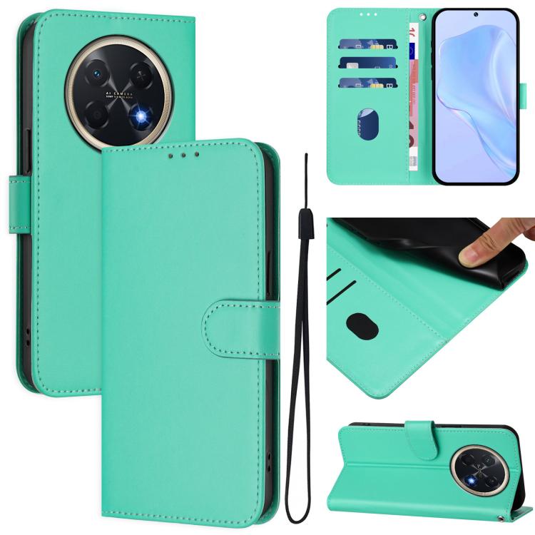 Skin Feel Solid Color Leather Phone Case with Lanyard, For Huawei Pura 90 Pro Max 5G, For Huawei Pura 90 Pro 5G