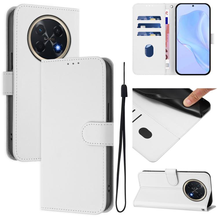 Skin Feel Solid Color Leather Phone Case with Lanyard, For Huawei Pura 90 Pro Max 5G, For Huawei Pura 90 Pro 5G