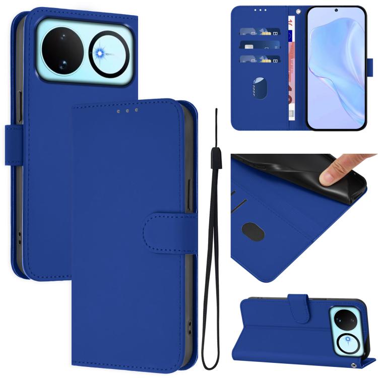 Skin Feel Solid Color Leather Phone Case with Lanyard, For Huawei nova 14, For Huawei nova 16