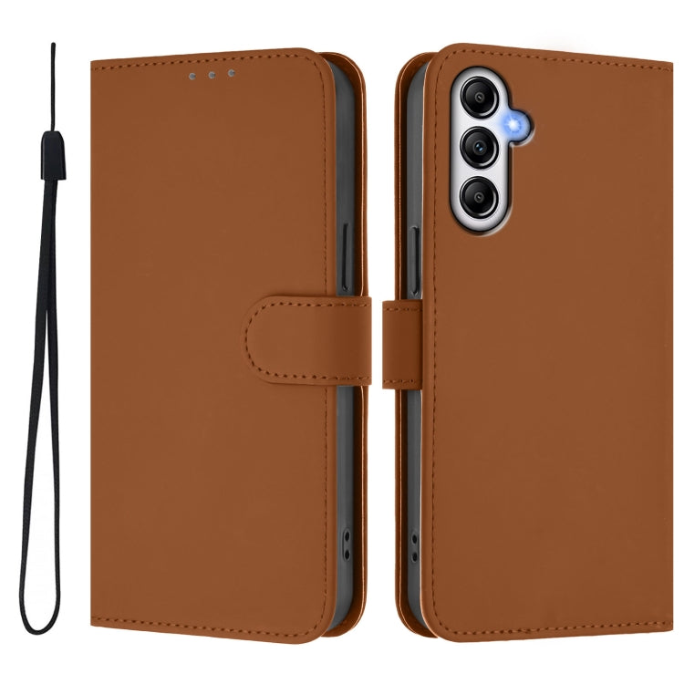 Skin Feel Solid Color Leather Phone Case with Lanyard, For Samsung Galaxy A14 5G / 4G, For Samsung Galaxy A34 5G