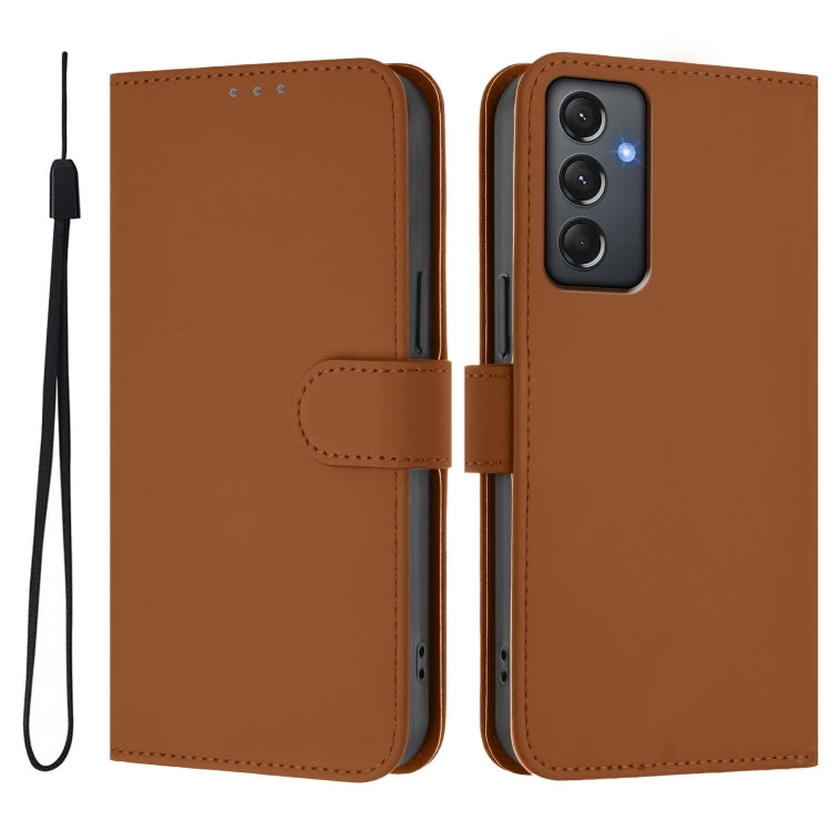 Skin Feel Solid Color Leather Phone Case with Lanyard, For Samsung Galaxy A24 4G Global, For Samsung Galaxy A23 4G / 5G / F23 5G