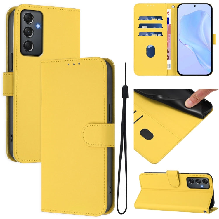 Skin Feel Solid Color Leather Phone Case with Lanyard, For Samsung Galaxy A24 4G Global, For Samsung Galaxy A23 4G / 5G / F23 5G