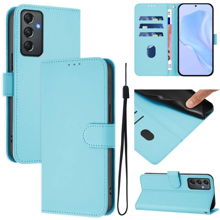 Skin Feel Solid Color Leather Phone Case with Lanyard, For Samsung Galaxy A24 4G Global, For Samsung Galaxy A23 4G / 5G / F23 5G