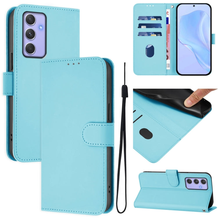 Skin Feel Solid Color Leather Phone Case with Lanyard, For Samsung Galaxy A54  5G, For Samsung Galaxy A13 5G / 4G / A04s