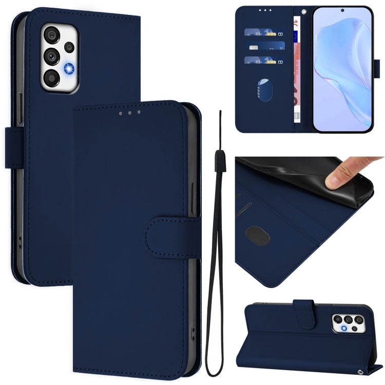 Skin Feel Solid Color Leather Phone Case with Lanyard, For Samsung Galaxy A72 5G / 4G, For Samsung Galaxy A02s 164mm