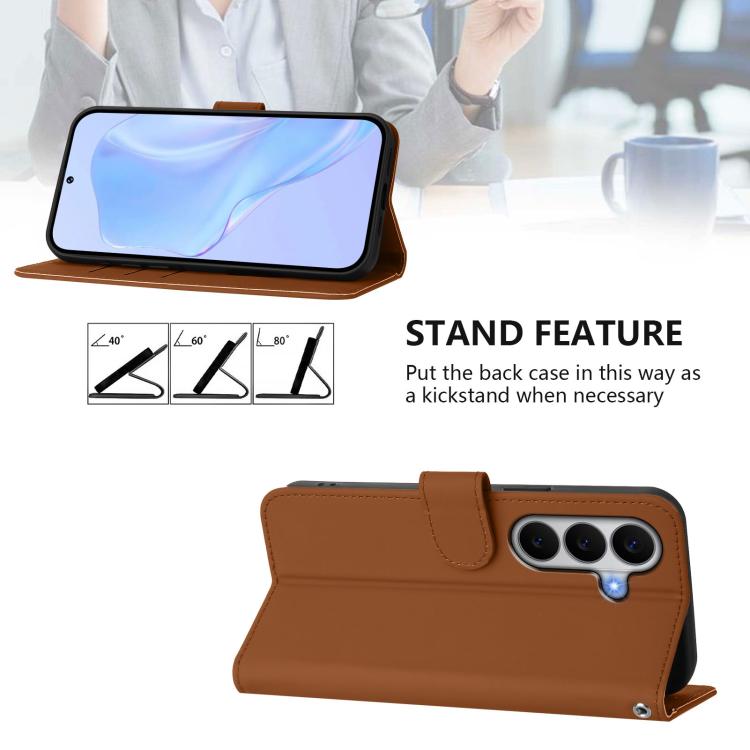 Skin Feel Solid Color Leather Phone Case with Lanyard, For Galaxy A27 5G, For Samsung Galaxy A07 4G
