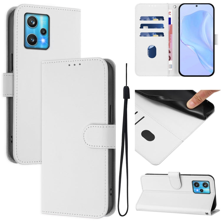 Skin Feel Solid Color Leather Phone Case with Lanyard, For Realme GT Neo 3T, For Realme 9 Pro+ 5G / 9 4G Global