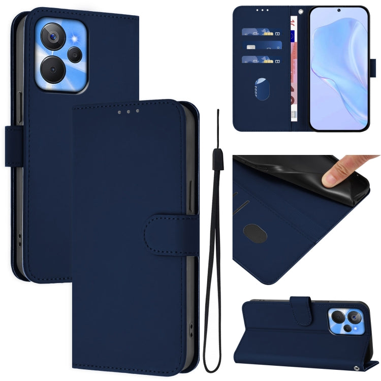 Skin Feel Solid Color Leather Phone Case with Lanyard, For Realme 10T 5G / 10s 5G, For Realme GT3 5G / GT Neo 5 240W