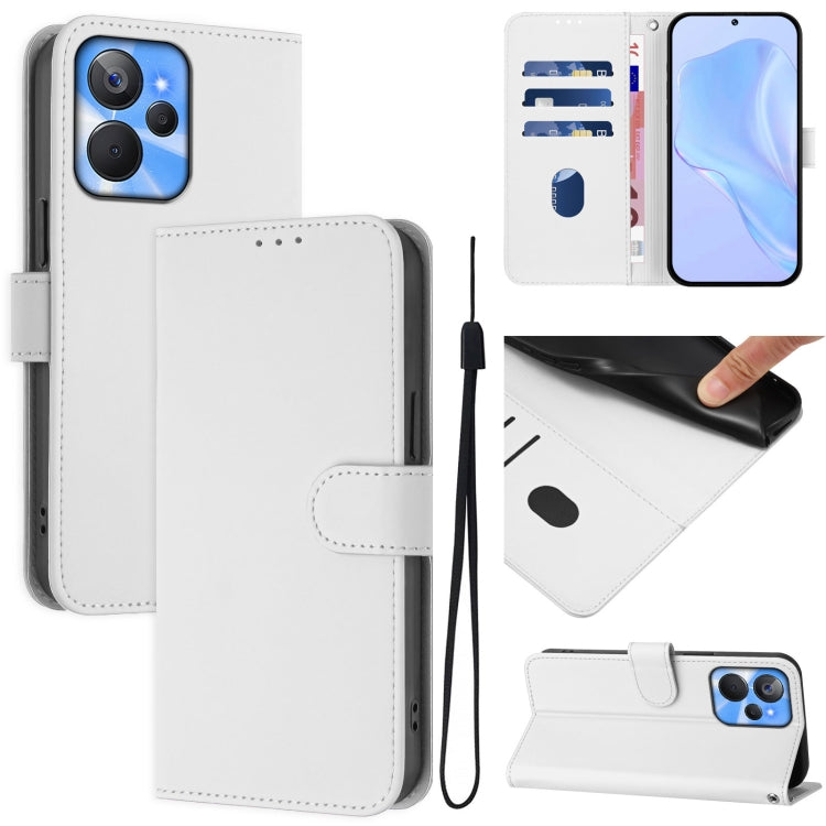 Skin Feel Solid Color Leather Phone Case with Lanyard, For Realme 10T 5G / 10s 5G, For Realme GT3 5G / GT Neo 5 240W