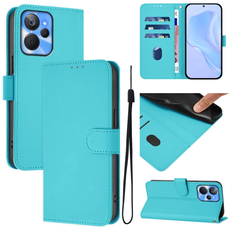Skin Feel Solid Color Leather Phone Case with Lanyard, For Realme 10T 5G / 10s 5G, For Realme GT3 5G / GT Neo 5 240W