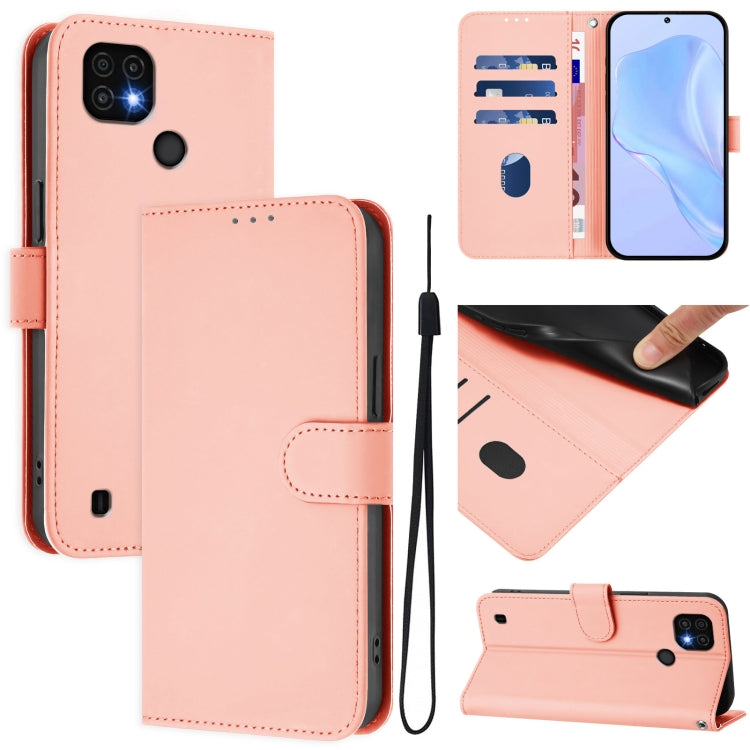 Skin Feel Solid Color Leather Phone Case with Lanyard, For Realme C20 / C11 2021 / C21, For Realme C25 / C15 / C12 / C25s