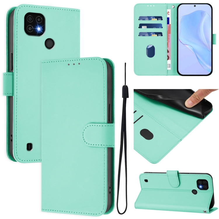 Skin Feel Solid Color Leather Phone Case with Lanyard, For Realme C20 / C11 2021 / C21, For Realme C25 / C15 / C12 / C25s