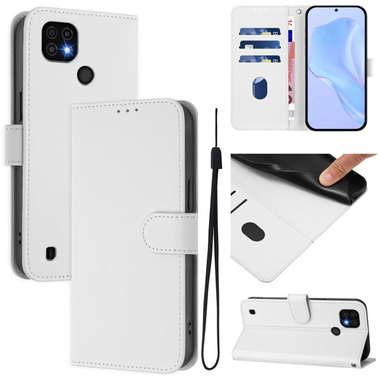 Skin Feel Solid Color Leather Phone Case with Lanyard, For Realme C20 / C11 2021 / C21, For Realme C25 / C15 / C12 / C25s