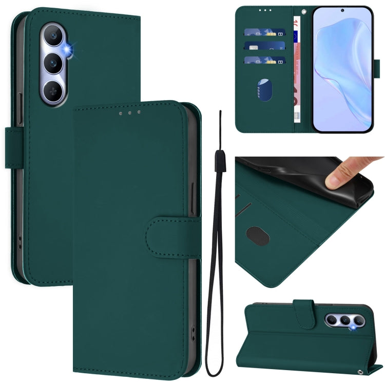 Skin Feel Solid Color Leather Phone Case with Lanyard, For Realme Narzo 60 Pro Global, For Realme C65 4G Global