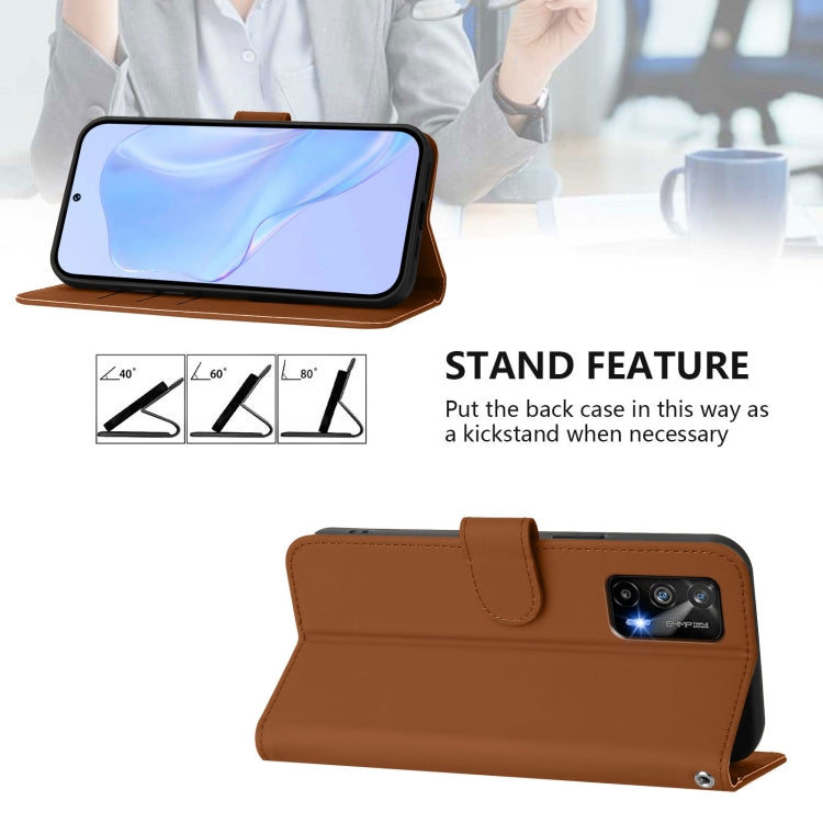 Skin Feel Solid Color Leather Phone Case with Lanyard, For Realme GT 5G / GT Neo 5G