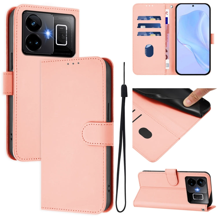 Skin Feel Solid Color Leather Phone Case with Lanyard, For Realme 10T 5G / 10s 5G, For Realme GT3 5G / GT Neo 5 240W
