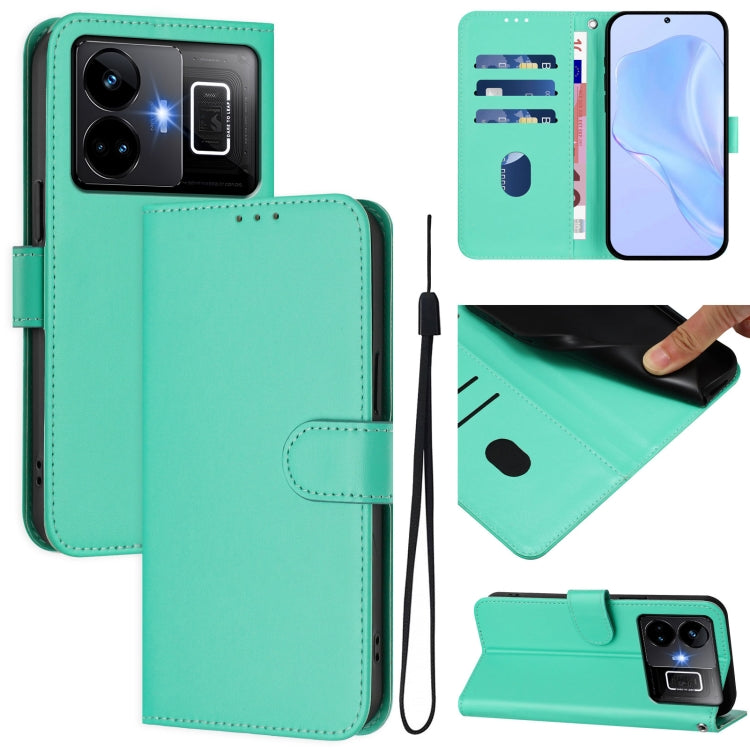 Skin Feel Solid Color Leather Phone Case with Lanyard, For Realme 10T 5G / 10s 5G, For Realme GT3 5G / GT Neo 5 240W