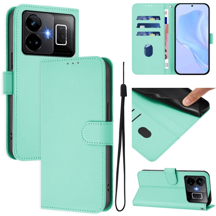 Skin Feel Solid Color Leather Phone Case with Lanyard, For Realme 10T 5G / 10s 5G, For Realme GT3 5G / GT Neo 5 240W