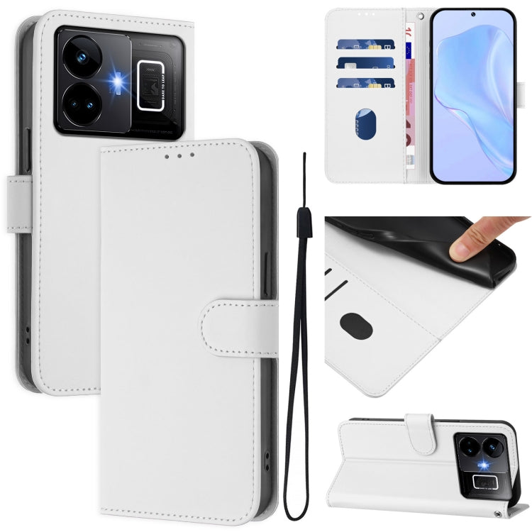 Skin Feel Solid Color Leather Phone Case with Lanyard, For Realme 10T 5G / 10s 5G, For Realme GT3 5G / GT Neo 5 240W