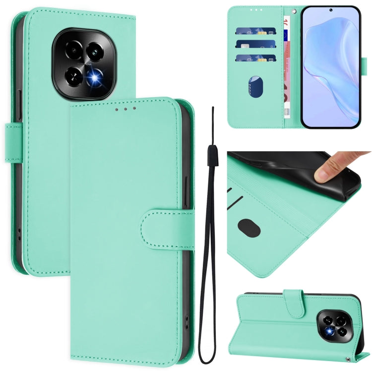 Skin Feel Solid Color Leather Phone Case with Lanyard, For Realme GT7 Pro 5G, For Realme C63 5G Global