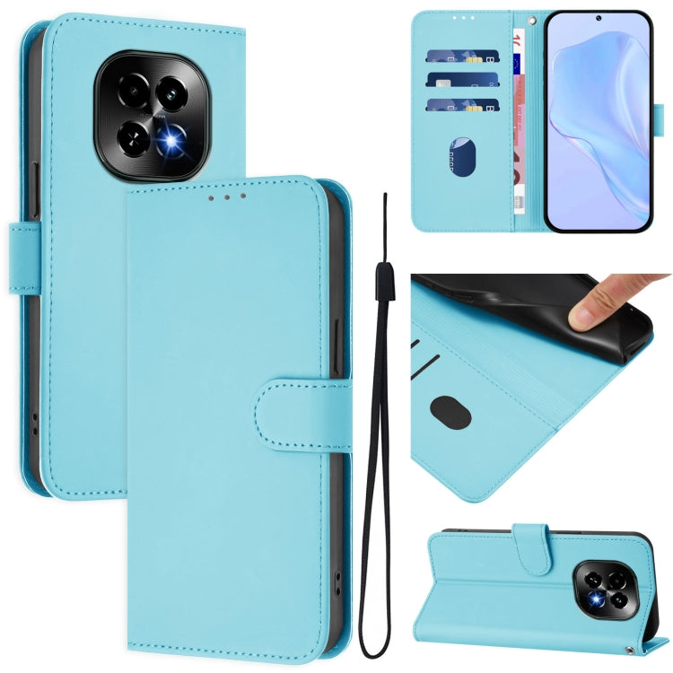 Skin Feel Solid Color Leather Phone Case with Lanyard, For Realme GT7 Pro 5G, For Realme C63 5G Global