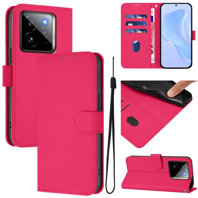 Skin Feel Solid Color Leather Phone Case with Lanyard, For Realme GT7 Pro 5G, For Realme C63 5G Global