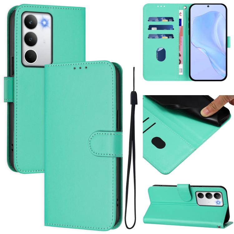 Skin Feel Solid Color Leather Phone Case with Lanyard, For Realme 15 / 15 Pro 5G Global, For Realme C71 4G Global