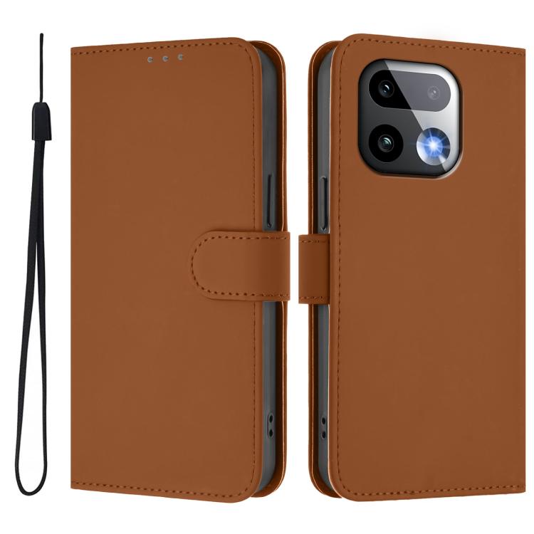 Skin Feel Solid Color Leather Phone Case with Lanyard, For Realme 16 Pro+ 5G Global, For Realme 16 Pro 5G Global