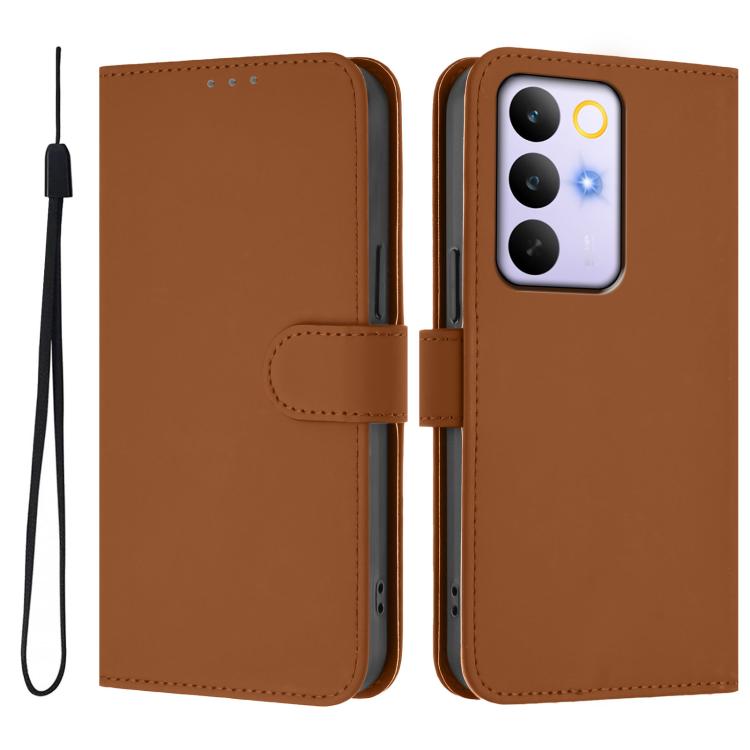 Skin Feel Solid Color Leather Phone Case with Lanyard, For Realme C83 5G india / C85 5G, For Realme 16 5G Global