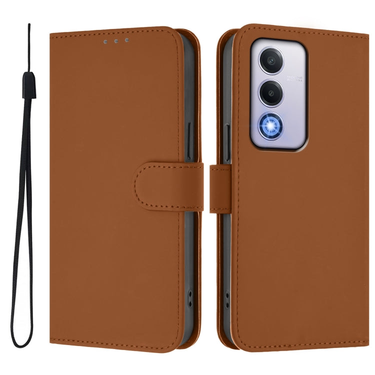 Skin Feel Solid Color Leather Phone Case with Lanyard, For OPPO A80 5G EU, For OPPO K12x 5G Global