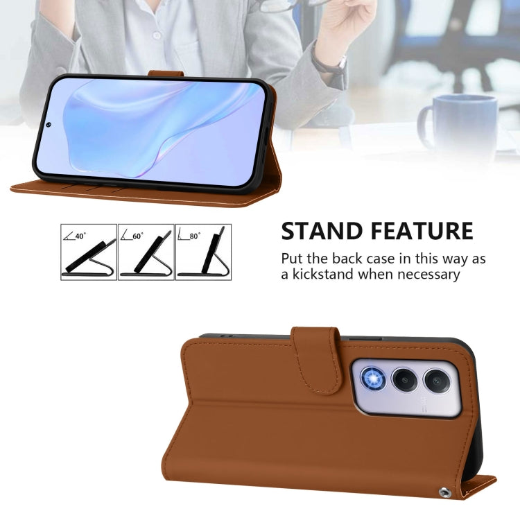 Skin Feel Solid Color Leather Phone Case with Lanyard, For OPPO A80 5G EU, For OPPO K12x 5G Global