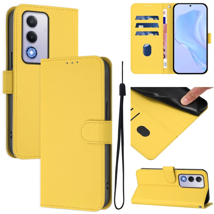 Skin Feel Solid Color Leather Phone Case with Lanyard, For OPPO A80 5G EU, For OPPO K12x 5G Global