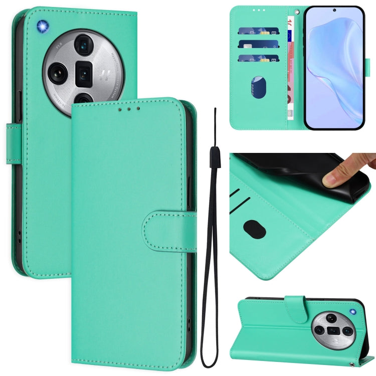 Skin Feel Solid Color Leather Phone Case with Lanyard, For OPPO Find X7 Ultra, For OPPO A38 4G / A18 4G Global