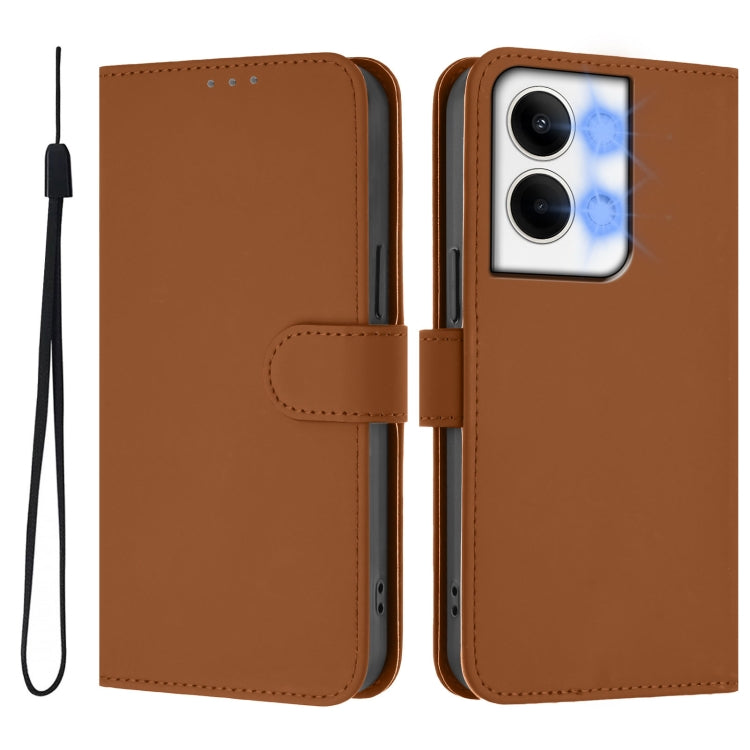 Skin Feel Solid Color Leather Phone Case with Lanyard, For OPPO Reno9 5G / Reno9 Pro 5G, For OPPO A77 5G / A97 5G