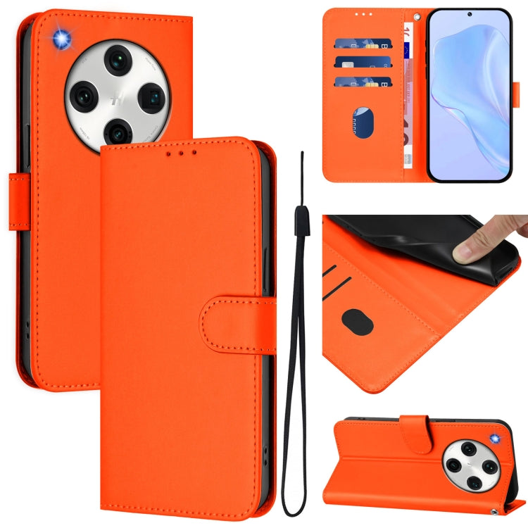 Skin Feel Solid Color Leather Phone Case with Lanyard, For OPPO A98 5G / F23 5G India, For OPPO Find X8 Pro