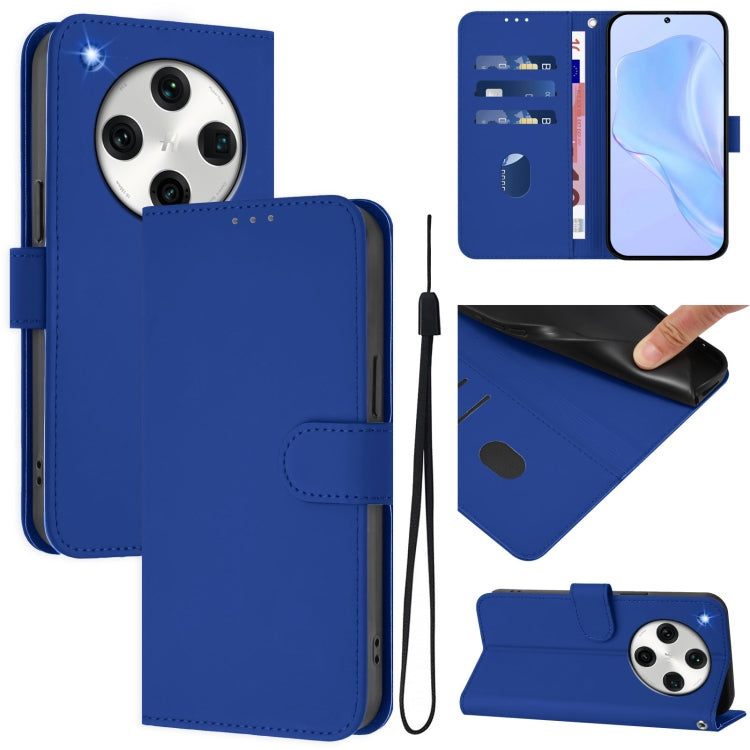 Skin Feel Solid Color Leather Phone Case with Lanyard, For OPPO A98 5G / F23 5G India, For OPPO Find X8 Pro
